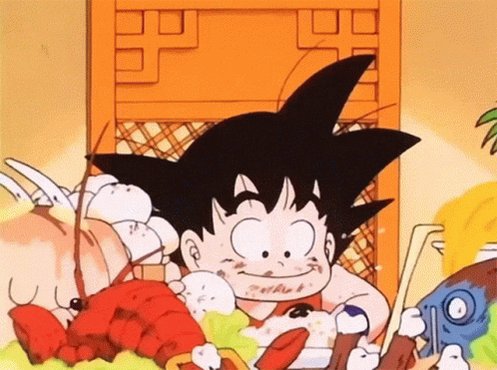 Dragon Ball Eating GIF