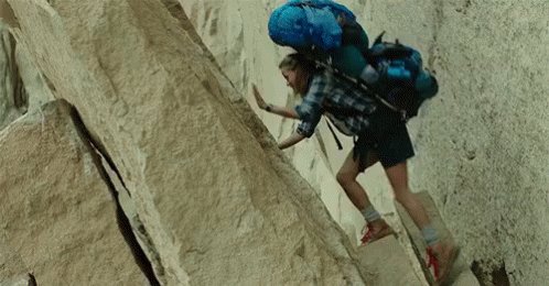 Cheryl Rock Climbing GIF