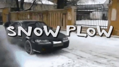Snow Plow Driving In Snow GIF