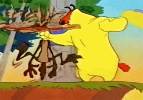 Punch Wile E Coyote GIF.