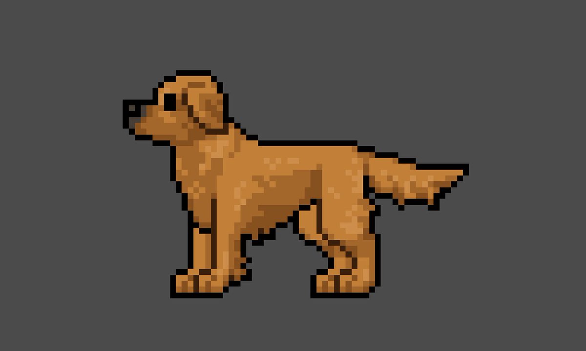 Animation of a dog's front and back changing into different 