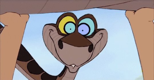Hypnotisierende Schlange Kaa aus dem Disney Zeichentrickfilm