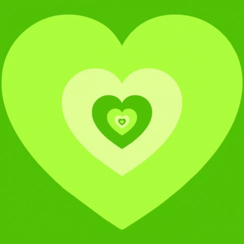 Hearts Green GIF