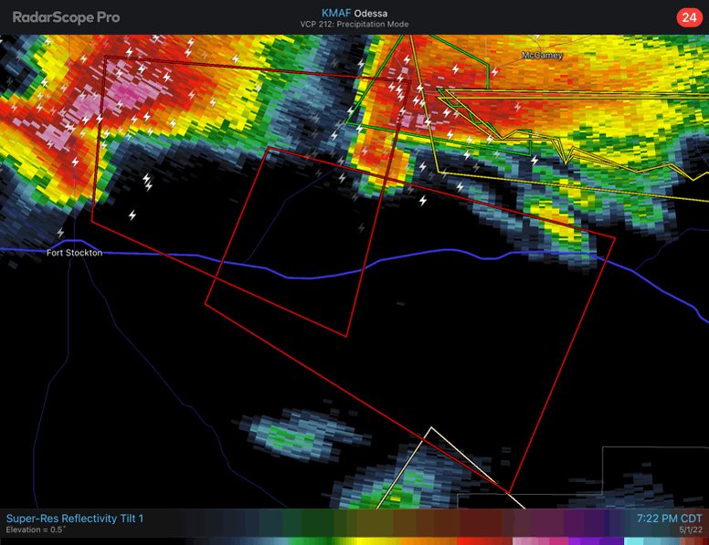 NWS Midland on Twitter "811pm CDT Here’s a radar update on the storm