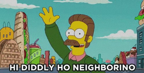 Ned Flanders Neighbor GIF