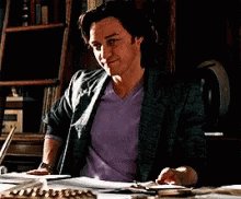 James Mc Avoy Charles Xavier GIF