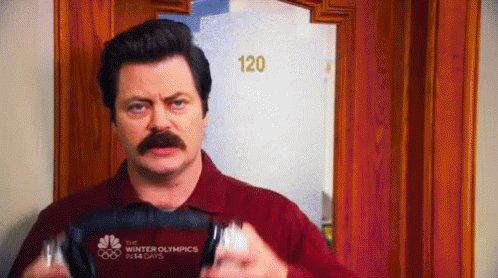 Ron Swanson Headphones GIF