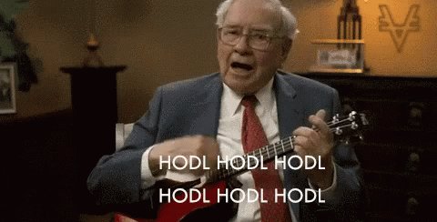 Warren Baffet Hodl Playing Music GIF