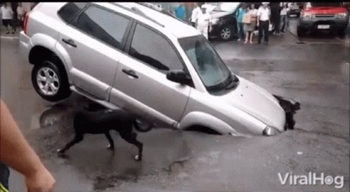 Pothole Accident GIF