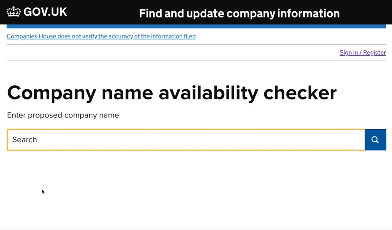 Companies house sale find a company
