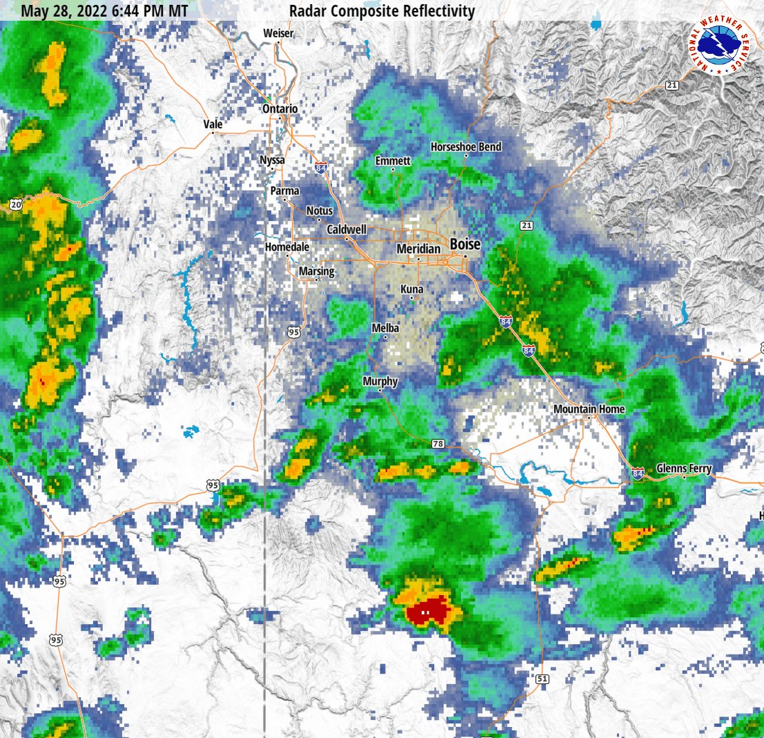 NWS Boise on Twitter "A line of showers and thunderstorms is moving