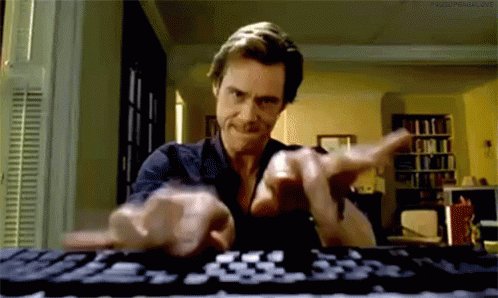 Typing Jim Carrey GIF