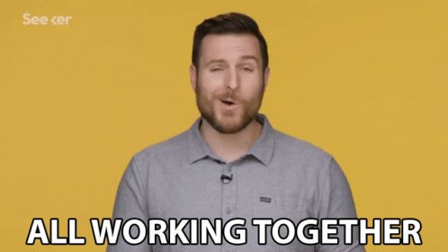 All Working Together Teamwork GIF