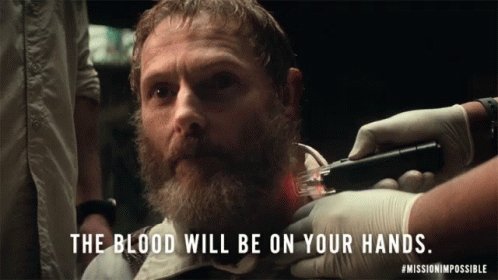 Blood Will Be On Your Hands Laser GIF