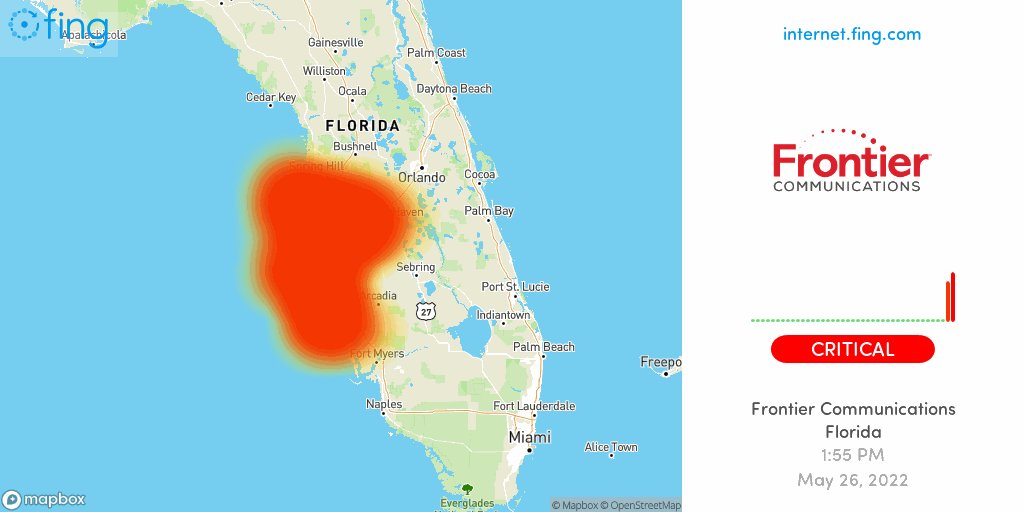 Frontier Phone Outage Map Frontiercommunicationsoutage - Twitter Search / Twitter