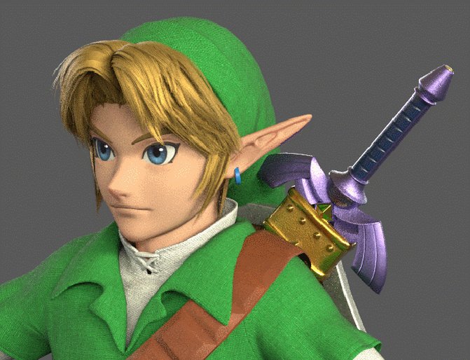 The legend of Zelda: Ocarina of Time render