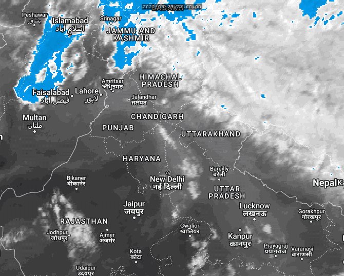 Weather In Gorakhpur Satellite Ashimmitra 🛰 On Twitter: "Strong Winds With Heavy Falls Lashed The Capital  Today, #Delhi, As Seen From Satellite Up To 12Utc. [Red: -60 To -70Deg C,  Yellow: -50 To -60Deg C] Https://T.co/4Nblduzbn9 #
