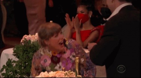 Taylor Swift at an awards s...