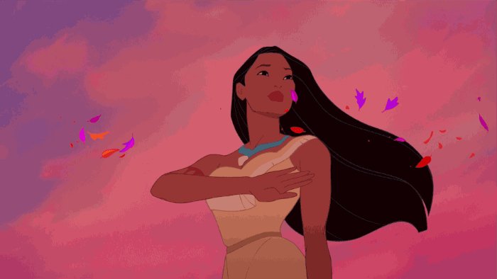 Pocahontas diciendo adiós