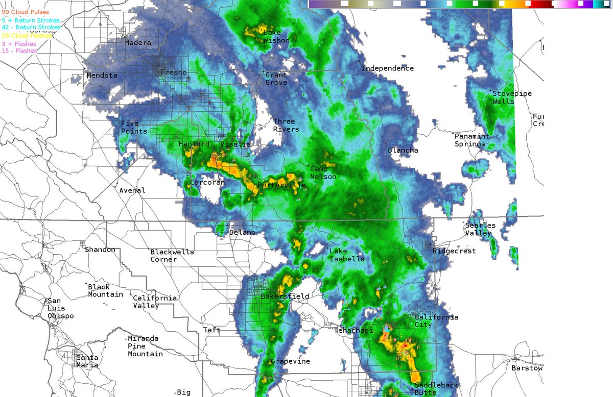 NWS Hanford on Twitter "Doppler radar across Central California is