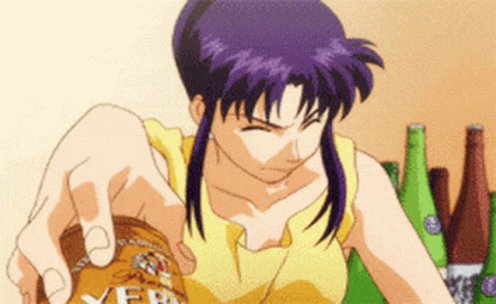 Misato Evangelion GIF