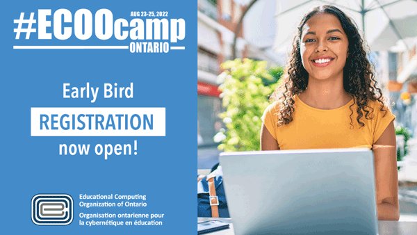EARLY BIRD Registration is now open!
Join us at #ECOOcamp Ontario 2022
August 23-25th
Register now and save! 
https://t.co/YKyaG06AmX