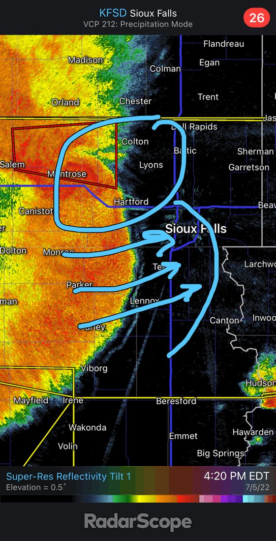 Reed Timmer, PhD on Twitter "Incredible book end vortex along I90