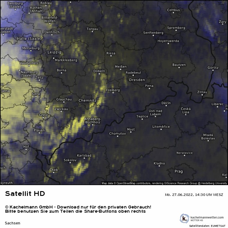 Kachelmannwetter on Twitter "Mächtiger GewitterKomplex in Sachsen