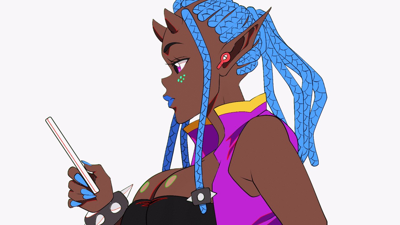 Aaron Schmit on Twitter: “Animation update! Lo-Fi Demon Girl’s colors