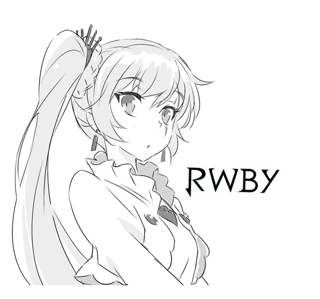 直筆イラスト色紙　ウエダハジメ　RWBY ウエダハジメ直筆色紙