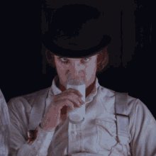 Drinking Milk Alex Delarge GIF