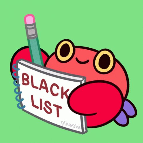 Black List Crabby Crab GIF