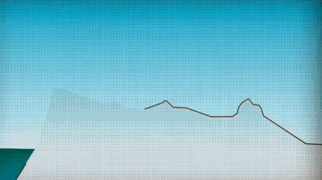 Animated gif showing how New Orleans has sunk below sea leve