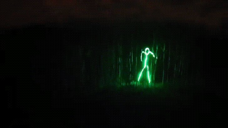 glowing stick figure GIF