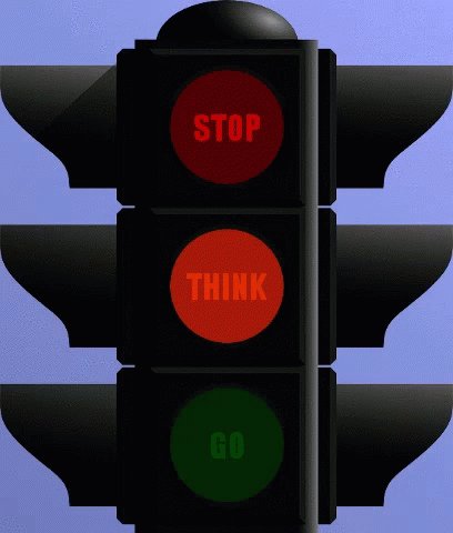 Traffic Light Stop Think Go GIF