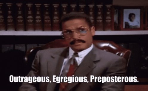 Outrageous Egregious Preposterous Jackie Chiles GIF