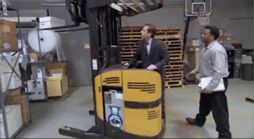 Michael Scott Forklift GIF