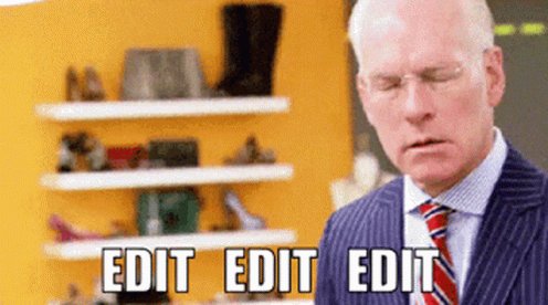 Tim Gunn Edit Edit Edit GIF