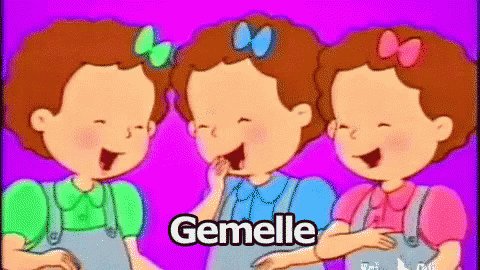 Gemelle Tre Gemelle E Una Strega Uguali Animazione GIF