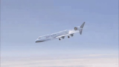 Airplane Crash Airplane Break Up GIF