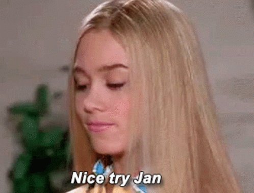 Nice Try Jan Pretty GIF