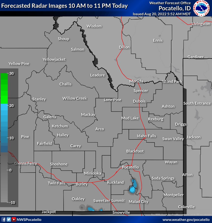 NWS Pocatello on Twitter "This is a computer's expectations on where