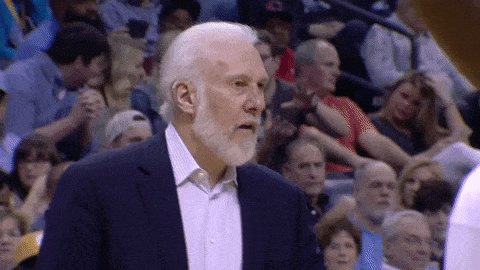 gregg popovich laughing GIF...