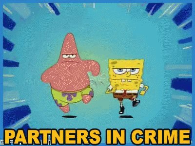 Partners In Crime Spongebob GIF