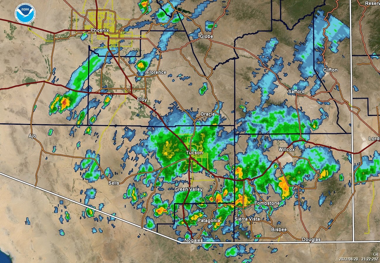 NWS Tucson on Twitter "📡⛈️ 315pm Radar Update Scattered