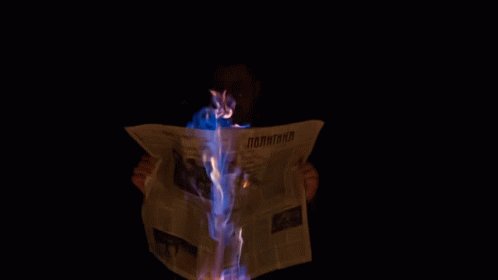 Burning Newspaper Ickedmel Burning News Paper GIF