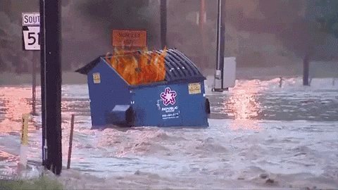 Dumpsterfire Flooding GIF