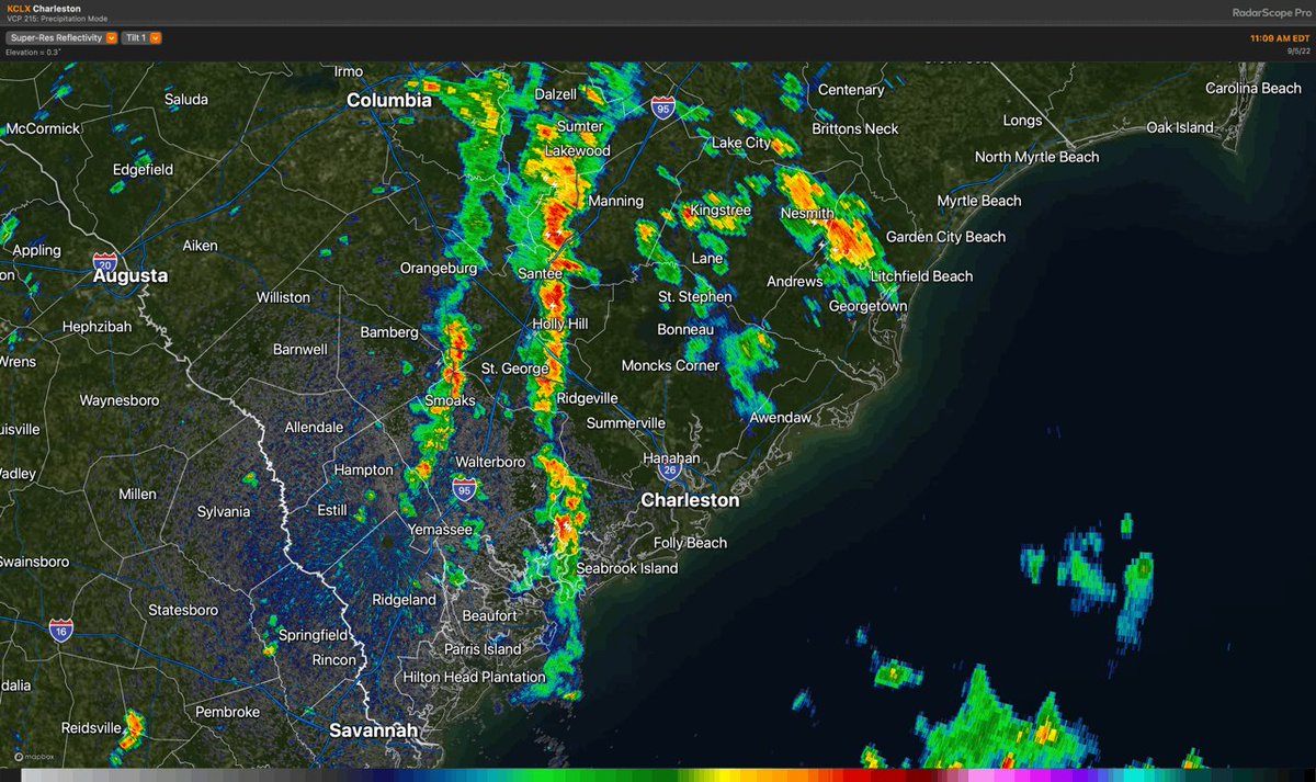Charleston Weather on Twitter "A line of showers and thunderstorms is