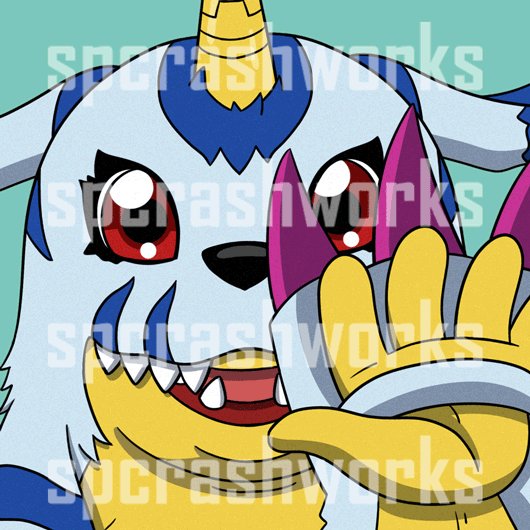 spcrash on X: Hey, guys! I've been learning how to animate emotes over the  weekend. This waving Gabumon is the third one I've made and I'm pretty  happy with it. It took