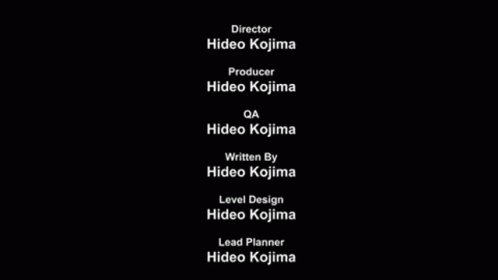 Hideo Kojima Credits GIF